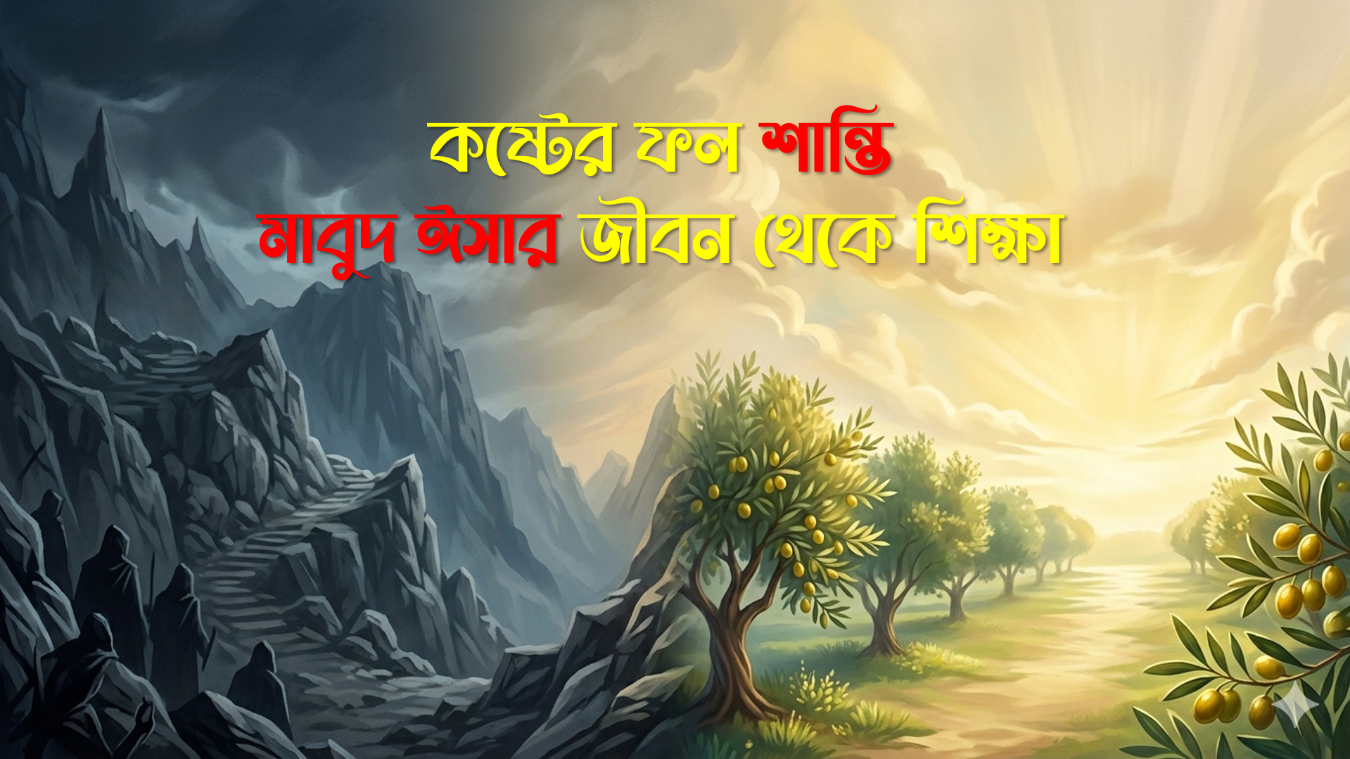 কষ্টের ফল শান্তি মাবুদ ঈসার জীবন থেকে শিক্ষা